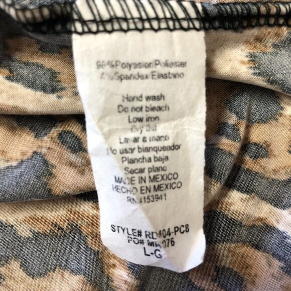 Leopard Animal Print Sleeveless Dress Size Large - Picture 6 of 12